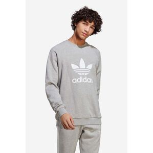 Bavlnená mikina adidas Originals Adicolor Classics Trefoil Crewneck Sweatshirt IA4857-grey, pánska, šedá farba, vzorovaná