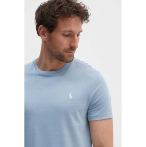 Bavlnené tričko Polo Ralph Lauren pánske, fialová farba, jednofarebné, 710671438