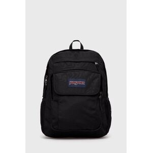 Ruksak Jansport čierna farba, veľký, s nášivkou