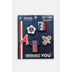 Detské odznaky na topánky Crocs Paris St Germain 5-pak tmavomodrá farba, 10012289