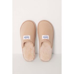 Papuče women'secret MIX AND MATCH SUNDAY BRUNCH béžová farba, 4998040