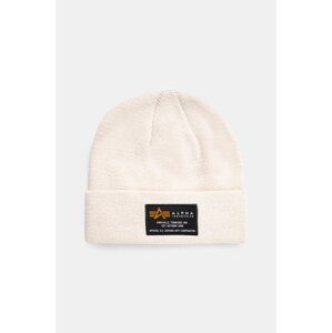 Čiapka Alpha Industries Crew Beanie béžová farba, 128924