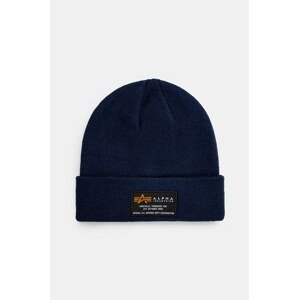 Čiapka Alpha Industries Crew Beanie tmavomodrá farba, 128924