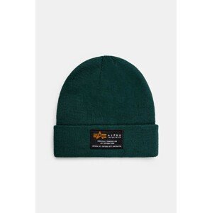 Čiapka Alpha Industries Crew Beanie zelená farba, 128924
