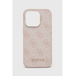 Puzdro na mobil Guess Iphone 14 Pro 6,1" ružová farba