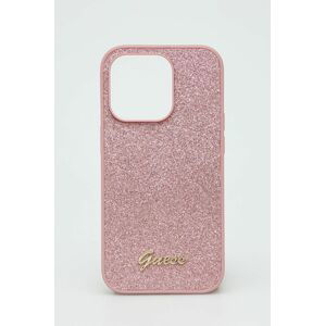 Puzdro na mobil Guess Iphone 14 Pro 6,1" ružová farba
