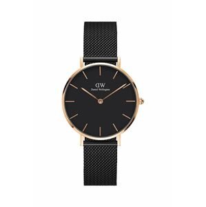 Hodinky Daniel Wellington Petite 32 Ashfield dámske, čierna farba