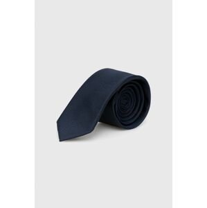 Hodvábna kravata Coccinelle tmavomodrá farba
