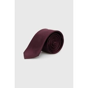 Hodvábna kravata Coccinelle bordová farba