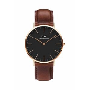 Hodinky Daniel Wellington Classic 40 St Mawes pánske, čierna farba