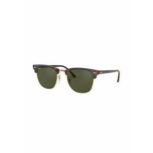 Okuliare Ray-Ban CLUBMASTER pánske, hnedá farba, 0RB3016