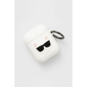 Puzdro na Airpods Karl Lagerfeld biela farba