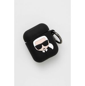 Puzdro na Airpods Karl Lagerfeld čierna farba