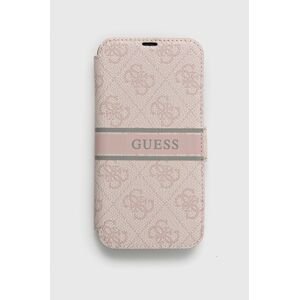 Puzdro na mobil Guess iPhone 13 Pro ružová farba