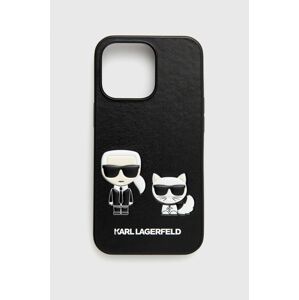 Puzdro na mobil Karl Lagerfeld iPhone 13 Pro čierna farba