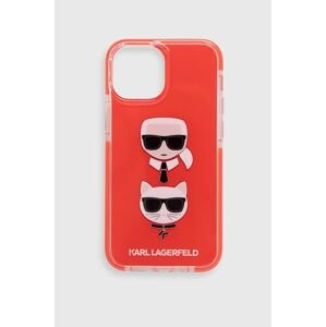 Puzdro na mobil Karl Lagerfeld iPhone 13 mini červená farba