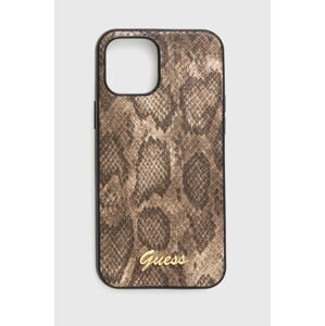 Puzdro na mobil Guess Iphone 12 Pro Max 6,7'' hnedá farba