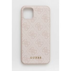 Puzdro na mobil Guess Iphone 11 Pro Max 6,5'' ružová farba