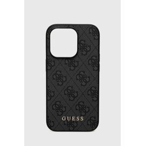 Puzdro na mobil Guess iPhone 14 Pro 6.1" šedá farba,