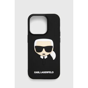 Puzdro na mobil Karl Lagerfeld Iphone 14 Pro 6,1" čierna farba