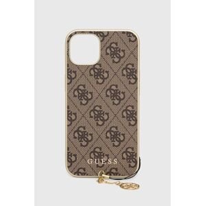 Puzdro na mobil Guess Iphone 13 6,1" hnedá farba