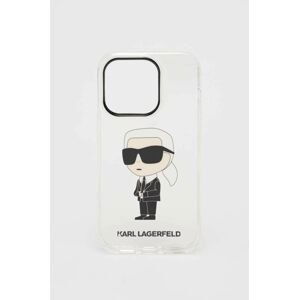 Puzdro na mobil Karl Lagerfeld iPhone 14 Pro 6,1" priehľadná farba