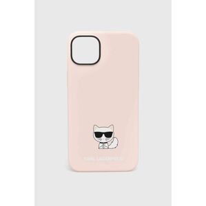 Puzdro na mobil Karl Lagerfeld iPhone 14 Plus 6,7" ružová farba