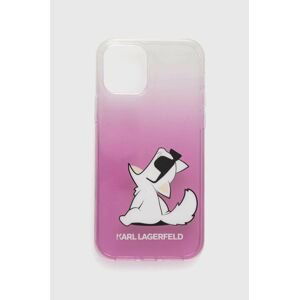 Puzdro na mobil Karl Lagerfeld iPhone 12/12 Pro 6,1" ružová farba