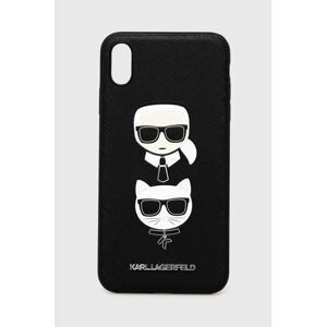 Puzdro na mobil Karl Lagerfeld iPhone XS Max čierna farba