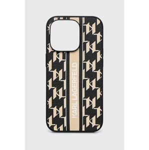 Puzdro na mobil Karl Lagerfeld iPhone 14 Pro 6,1'' béžová farba