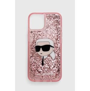 Puzdro na mobil Karl Lagerfeld iPhone 14 6,1'' ružová farba