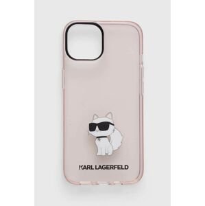 Puzdro na mobil Karl Lagerfeld iPhone 14 6,1'' ružová farba