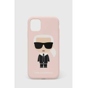 Puzdro na mobil Karl Lagerfeld iPhone 11 6,1" ružová farba