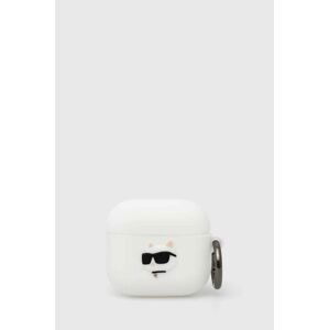 Puzdro na airpod Karl Lagerfeld AirPods 3 cover biela farba