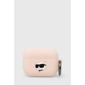 Puzdro na airpod Karl Lagerfeld AirPods Pro cover ružová farba