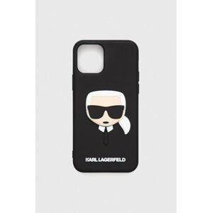 Puzdro na mobil Karl Lagerfeld iPhone 12/12 Pro 6,1" čierna farba