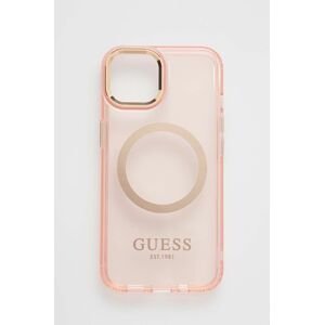 Puzdro na mobil Guess iPhone 14 6,1" ružová farba
