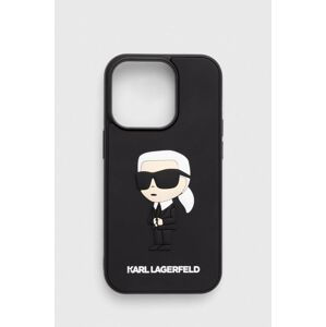 Puzdro na mobil Karl Lagerfeld iPhone 14 Pro 6.1" čierna farba