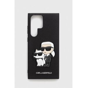 Puzdro na mobil Karl Lagerfeld Galaxy S23 Ultra S918 čierna farba