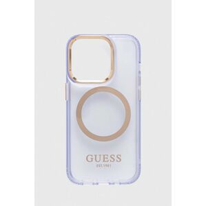 Puzdro na mobil Guess iPhone 14 Pro 6,1" fialová farba