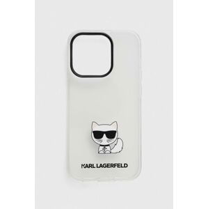 Puzdro na mobil Karl Lagerfeld iPhone 14 Pro 6,1" priehľadná farba