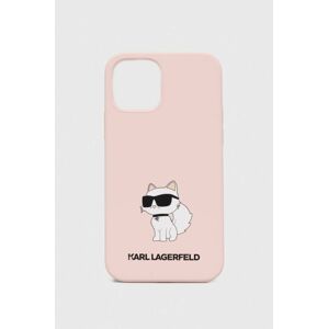 Puzdro na mobil Karl Lagerfeld iPhone 12 /12 Pro 6,1 ružová farba