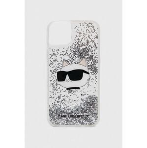 Puzdro na mobil Karl Lagerfeld iPhone 14 Plus 6,7 strieborná farba