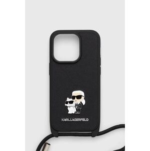 Puzdro na mobil Karl Lagerfeld iPhone 14 Pro 6.1 čierna farba