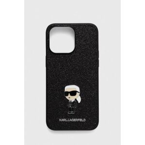 Puzdro na mobil Karl Lagerfeld iPhone 15 Pro Max 6.7 čierna farba