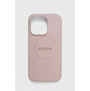 Puzdro na mobil Guess iPhone 14 Pro 6.1 ružová farba