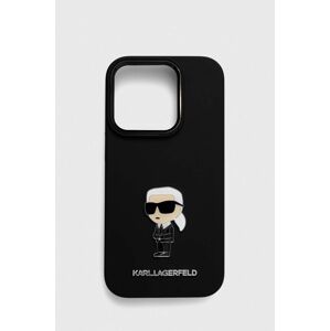 Puzdro na mobil Karl Lagerfeld iPhone 14 Pro 6.1 čierna farba