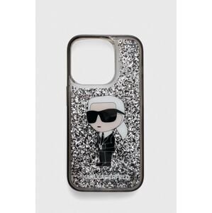 Puzdro na mobil Karl Lagerfeld iPhone 15 Pro 6.1 priehľadná farba