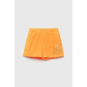 Detské plavkové šortky Nike Kids oranžová farba