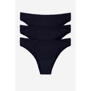 Brazílske nohavičky women'secret 7682921-1 3-pak čierna farba